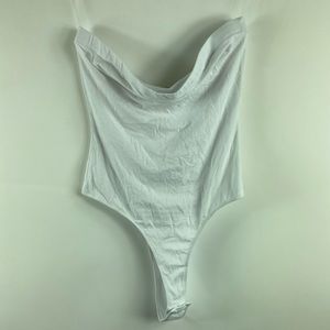 Women All White Off Shoulder Bodysuit Size M